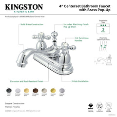 Centerset Bathroom Faucet, Restoration, 4-Inch Double Handle in Matte Black