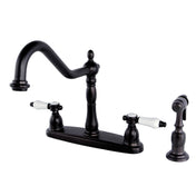 Centerset Kitchen Faucet, Bel-Air, Two-Handle 4-Hole 8" in Oil Rubbed Bronze