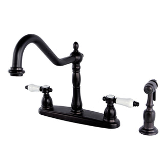 Centerset Kitchen Faucet, Bel-Air, Two-Handle 4-Hole 8" in Oil Rubbed Bronze