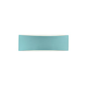 Ceramic Flush Mount Sconce, 16 In Wide with Reflecting Pool Finish