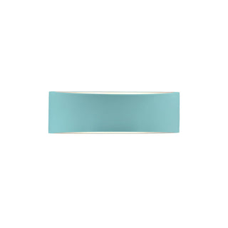 Ceramic Flush Mount Sconce, 16 In Wide with Reflecting Pool Finish