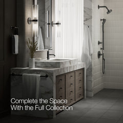 Purist Single Hole Bathroom Faucet with Drain Assembly in Matte Black | product photo