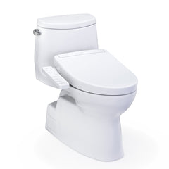 WASHLET+® Carlyle® II One-Piece Elongated 1.28 GPF Toilet and WASHLET+® S2 Bidet Seat, Cotton White - MW6143346CEFG#01 | product photo