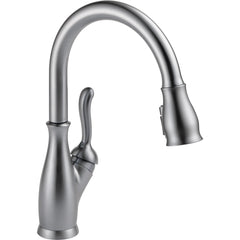 Leland Pull Down Sprayer Kitchen Sink Faucet, Single Handle Kitchen Faucet in Arctic Stainless | product photo
