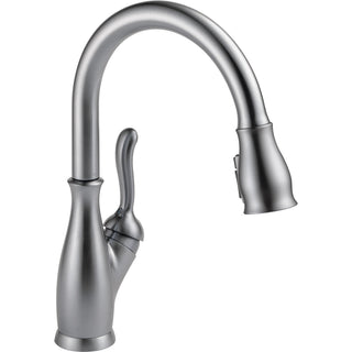 Leland Pull Down Sprayer Kitchen Sink Faucet, Single Handle Kitchen Faucet in Arctic Stainless