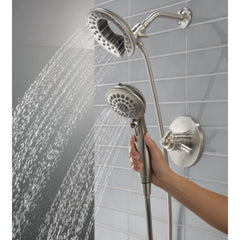 Saylor 17 Series Dual-Function Shower Faucet Set with In2ition 2-in-1 Dual Shower Head with HandHeld Spray Combo, Valve Trim Kit, Stainless (Valve Not Included) | product photo