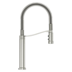 Pull Down Single Handle Kitchen Faucet in Stainless Steel | product photo