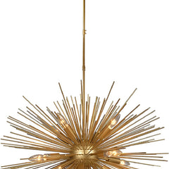 Chandelier, 12-Light Sphere Design with Gold Finish