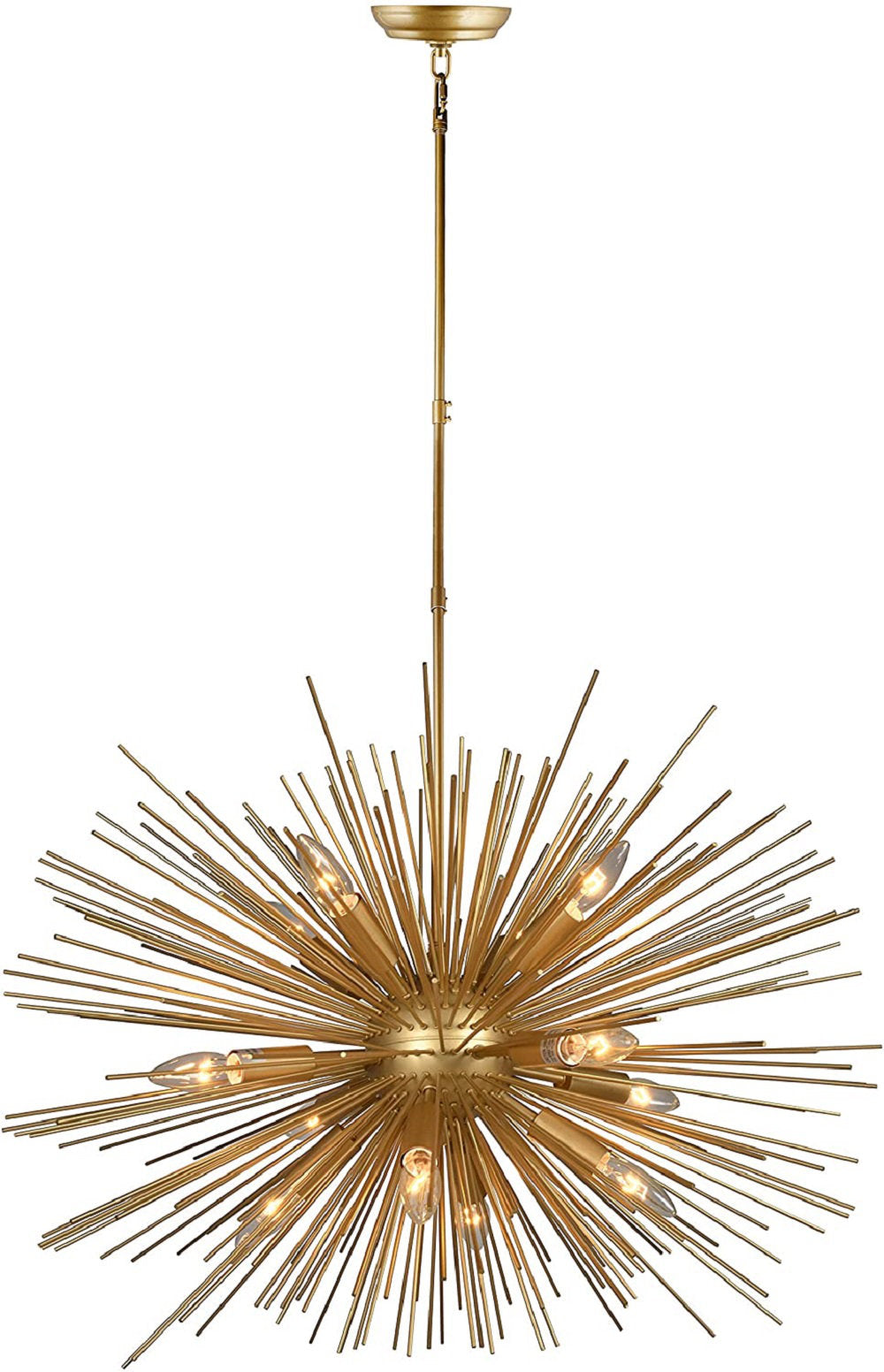 Chandelier, 12-Light Sphere Design with Gold Finish