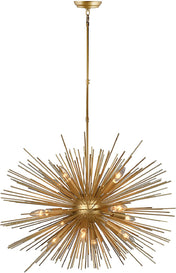 Chandelier, 12-Light Sphere Design with Gold Finish
