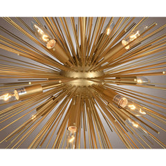 Chandelier, 12-Light Sphere Design with Gold Finish