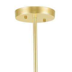 Chandelier, 14 Lights, Glass and Steel in Gold Leaf Finish