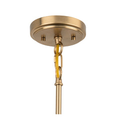 Chandelier, 5-Light Candle Style, Gold Metal with Adjustable Rods