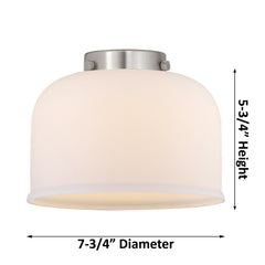 Chandelier, 5 Lights in Oil Rubbed Bronze with Matte White Glass Shades