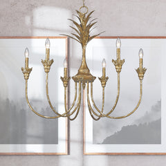 Chandelier, 6-Light, Steel with Adjustable Chain Height