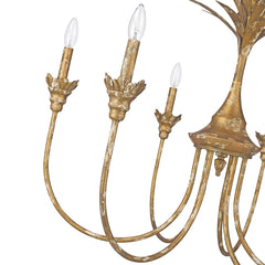 Chandelier, 6-Light, Steel with Adjustable Chain Height