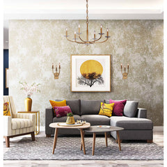 Chandelier, 6 Lights, Steel with Crystal Accents, 32 Inch Wide