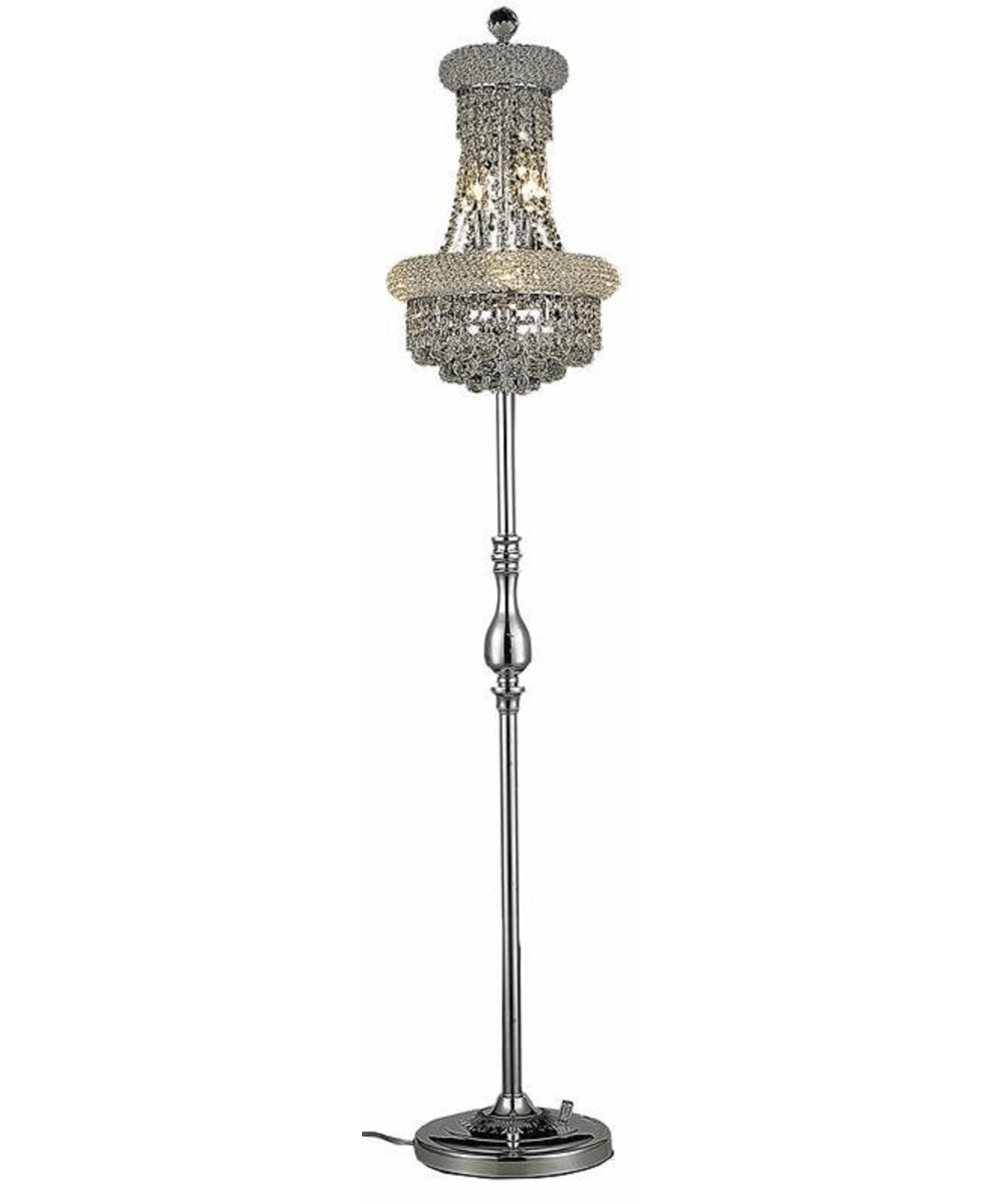 Chandelier, 6 Lights with Chrome Metal Finish