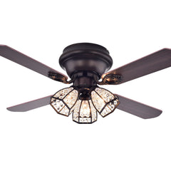 Chandelier Ceiling Fan with Light Kit, 42 in Blade Span