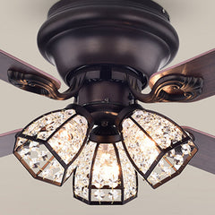 Chandelier Ceiling Fan with Light Kit, 42 in Blade Span