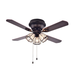 Chandelier Ceiling Fan with Light Kit, 42 in Blade Span