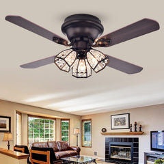 Chandelier Ceiling Fan with Light Kit, 42 in Blade Span