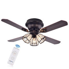 Chandelier Ceiling Fan with Light Kit, 42 in Blade Span