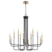 Chandelier with 12 Lights in Aged Brass Finish
