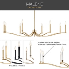 Chandelier with 14 Lights and 2 Tiers in Polished Nickel