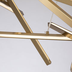 Chandelier with 8 Integrated LED Lights in Gold Metal
