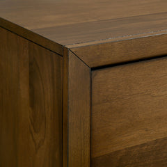 Chest of Drawers, 5-Drawer, Rubberwood and Manufactured Wood, Brown