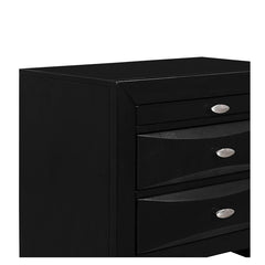 Chest of Drawers, 5-Drawer, Solid and Manufactured Wood, Metal Knobs