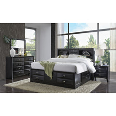 Chest of Drawers, 5-Drawer, Solid and Manufactured Wood, Metal Knobs