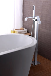 Claw Foot Tub Faucet, Angel, 2-Handle with Hand Shower in Polished Chrome