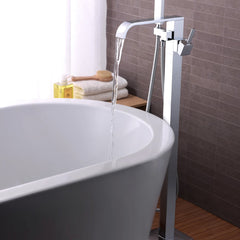 Claw Foot Tub Faucet, Angel, 2-Handle with Hand Shower in Polished Chrome