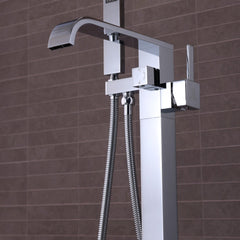Claw Foot Tub Faucet, Angel, 2-Handle with Hand Shower in Polished Chrome