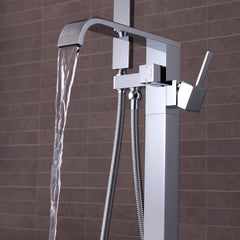 Claw Foot Tub Faucet, Angel, 2-Handle with Hand Shower in Polished Chrome