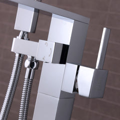 Claw Foot Tub Faucet, Angel, 2-Handle with Hand Shower in Polished Chrome