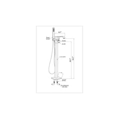 Claw Foot Tub Faucet, Angel, 2-Handle with Hand Shower in Polished Chrome
