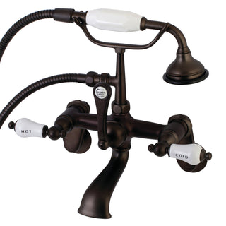Clawfoot Tub Faucet, Aqua Vintage, Three-Handle 2-Hole in Oil Rubbed Bronze