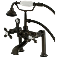 Clawfoot Tub Faucet, Aqua Vintage, Three-Handle in Oil Rubbed Bronze