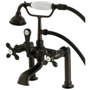 Clawfoot Tub Faucet, Aqua Vintage, Three-Handle in Oil Rubbed Bronze