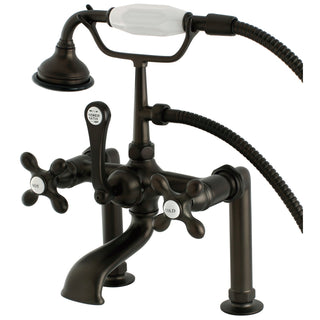 Clawfoot Tub Faucet, Aqua Vintage, Three-Handle in Oil Rubbed Bronze