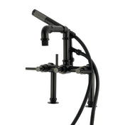Clawfoot Tub Faucet, Concord, Three-Handle with Hand Shower in Matte Black