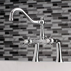 Clawfoot Tub Faucet, Essex, Two-Handle 2-Hole in Polished Chrome