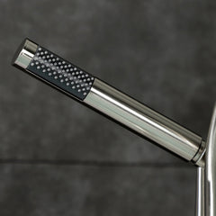 Clawfoot Tub Faucet, Fuller, Three-Handle with Hand Shower in Brushed Nickel