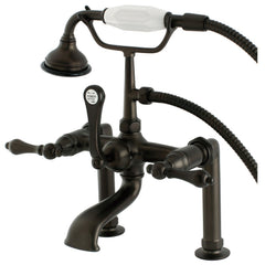 Clawfoot Tub Faucet, Heirloom, Deck-Mount with Hand Shower in Oil Rubbed Bronze