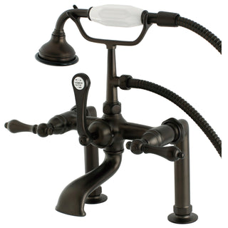 Clawfoot Tub Faucet, Heirloom, Deck-Mount with Hand Shower in Oil Rubbed Bronze