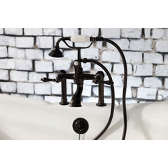Clawfoot Tub Faucet, Heirloom, Deck-Mount with Hand Shower in Oil Rubbed Bronze