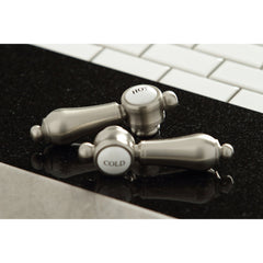 Clawfoot Tub Faucet, Heirloom, Three-Handle with Hand Shower in Brushed Nickel